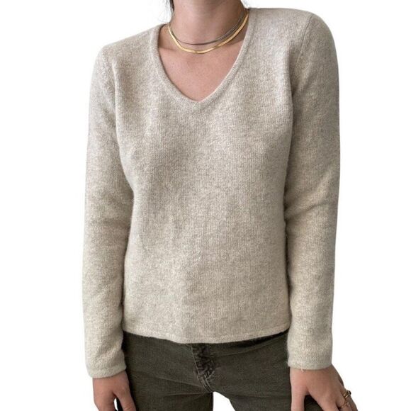 Vintage 1990s Womens Carole Little Angora Wool Blend Fluffy Fuzzy Soft Sweater - Picture 3 of 7